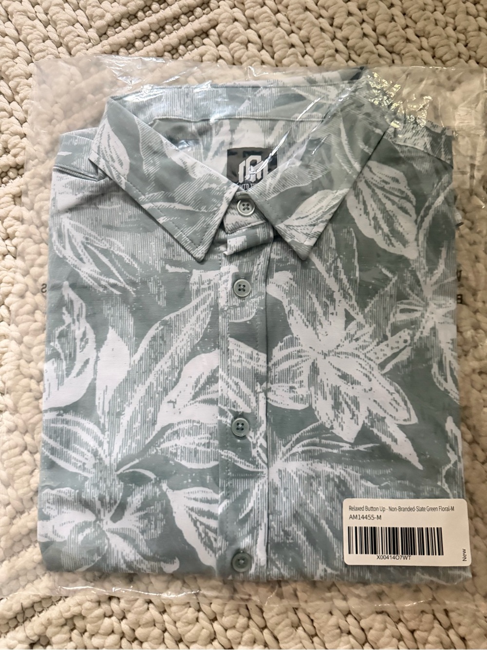 Casual Button-Down Shirt - Sage Green Floral